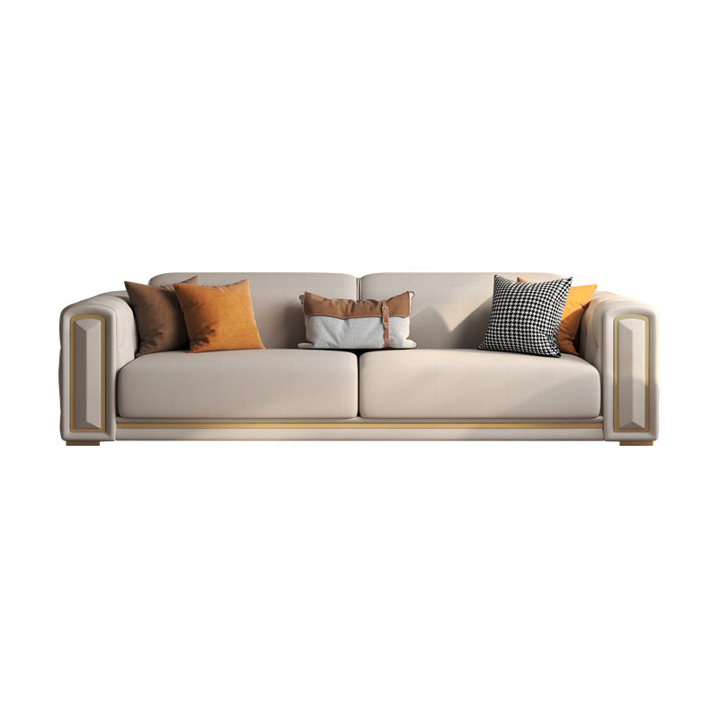 Modern Stain-ResistantSquare Arm Sofa Living Room Tufted Back Couch with Square Arms