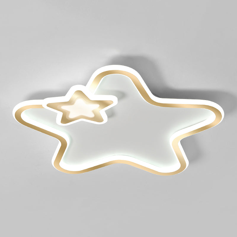 Star Shape LED Flush Mounted Ceiling Lights Simplicity Lighting Fixture for Bedroom