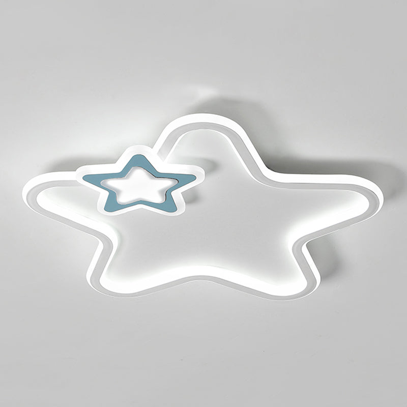 Star Shape LED Flush Mounted Ceiling Lights Simplicity Lighting Fixture for Bedroom