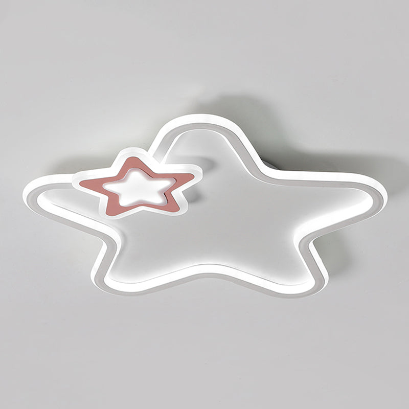 Star Shape LED Flush Mounted Ceiling Lights Simplicity Lighting Fixture for Bedroom