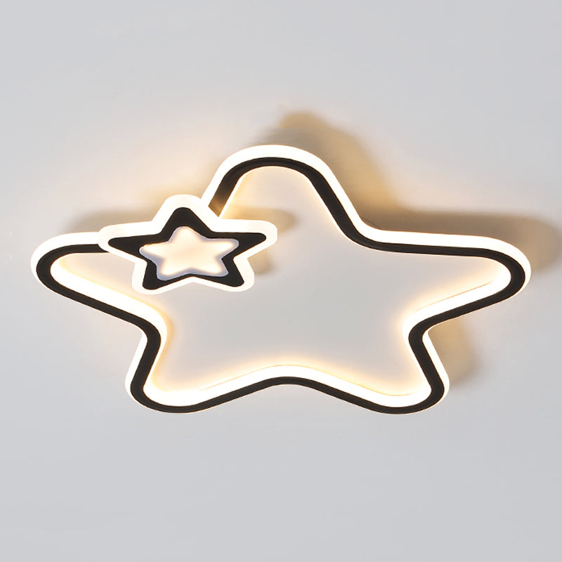 Star Shape LED Flush Mounted Ceiling Lights Simplicity Lighting Fixture for Bedroom