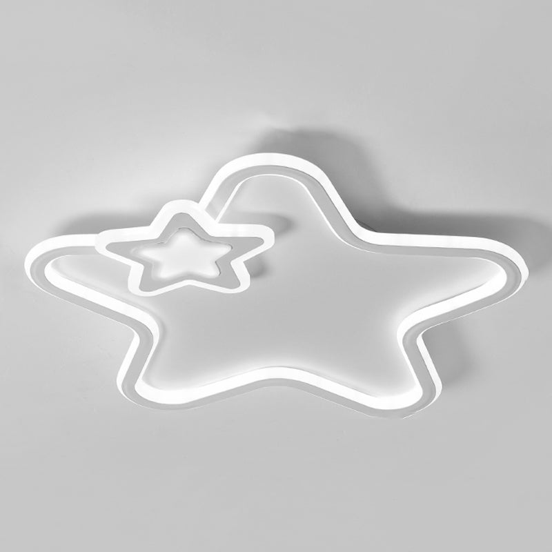 Star Shape LED Flush Mounted Ceiling Lights Simplicity Lighting Fixture for Bedroom