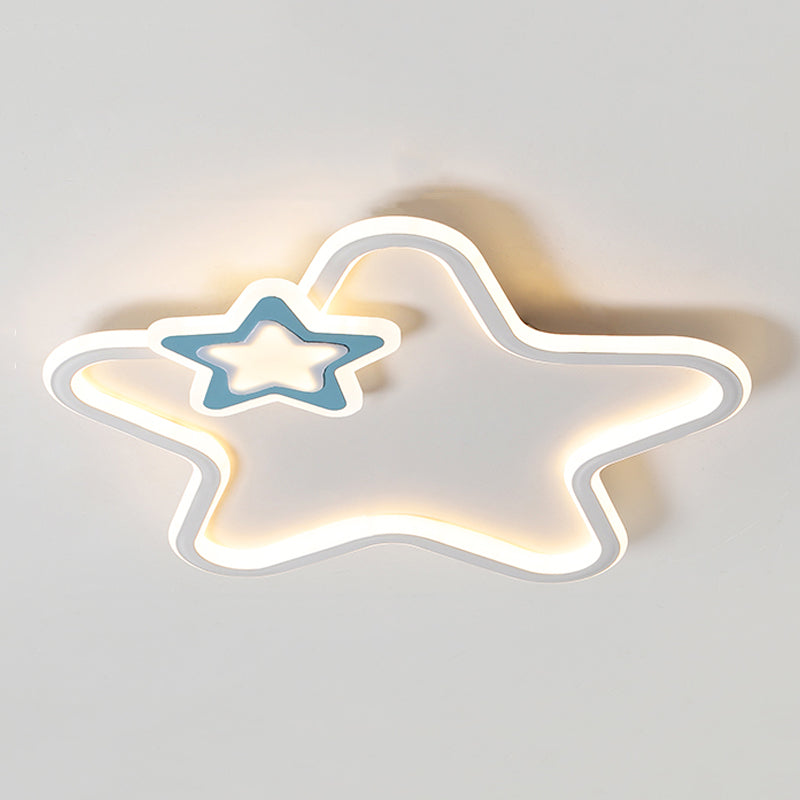 Star Shape LED Flush Mounted Ceiling Lights Simplicity Lighting Fixture for Bedroom