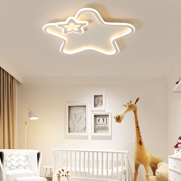 Star Shape LED Flush Mounted Ceiling Lights Simplicity Lighting Fixture for Bedroom