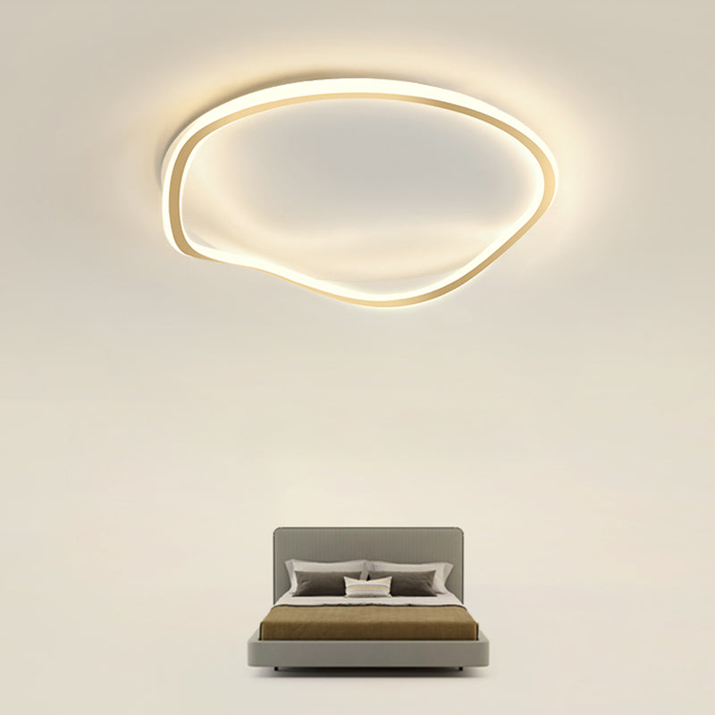 Round Shape LED Ceiling Lamp Modern Iron 1 Light Flush Mount for Study