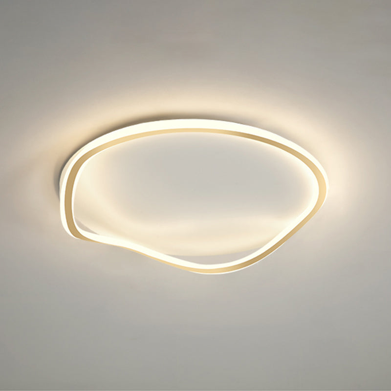 Round Shape LED Ceiling Lamp Modern Iron 1 Light Flush Mount for Study