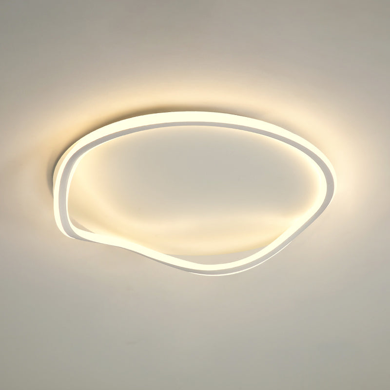 Round Shape LED Ceiling Lamp Modern Iron 1 Light Flush Mount for Study