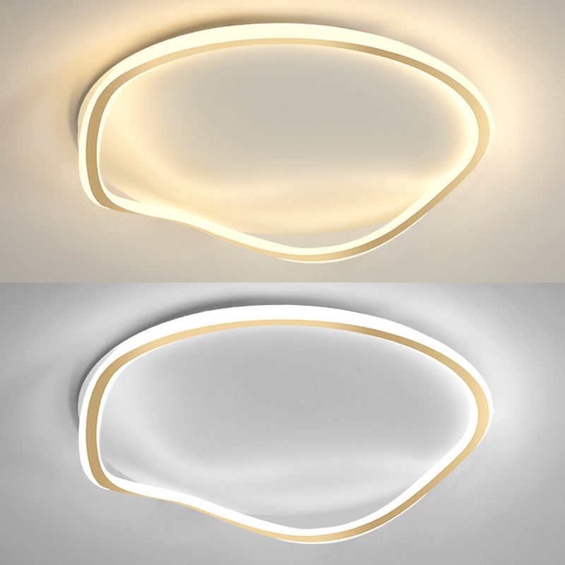 Round Shape LED Ceiling Lamp Modern Iron 1 Light Flush Mount for Study