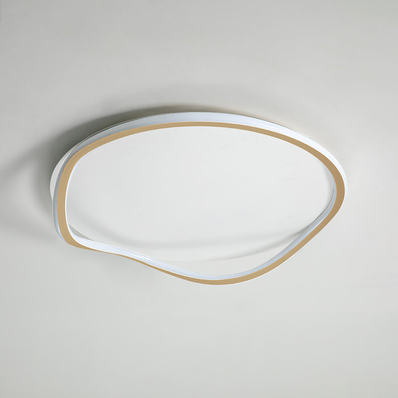 Round Shape LED Ceiling Lamp Modern Iron 1 Light Flush Mount for Study