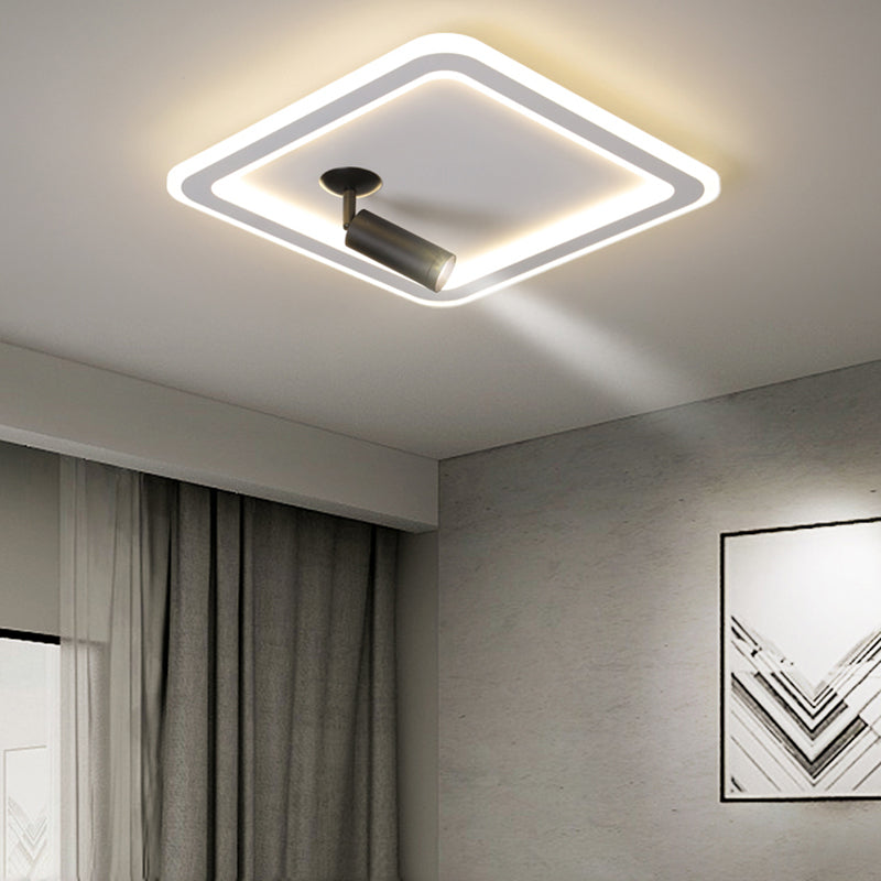 Metal Square Ceiling Lighting Nordic Style LED Ceiling Flush Mount for Living Room