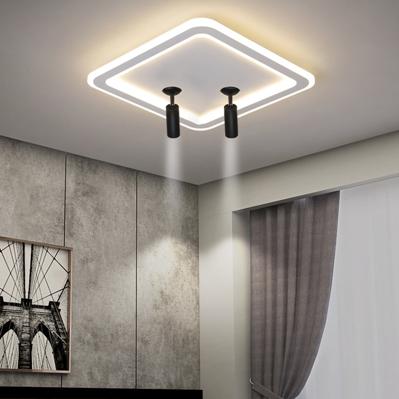 Metal Square Ceiling Lighting Nordic Style LED Ceiling Flush Mount for Living Room