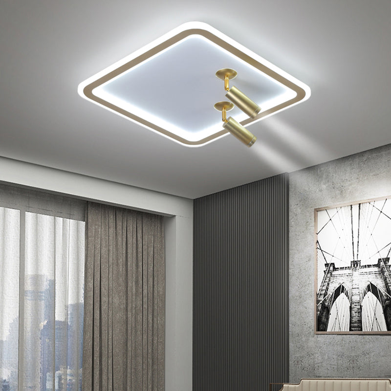 Metal Square Ceiling Lighting Nordic Style LED Ceiling Flush Mount for Living Room