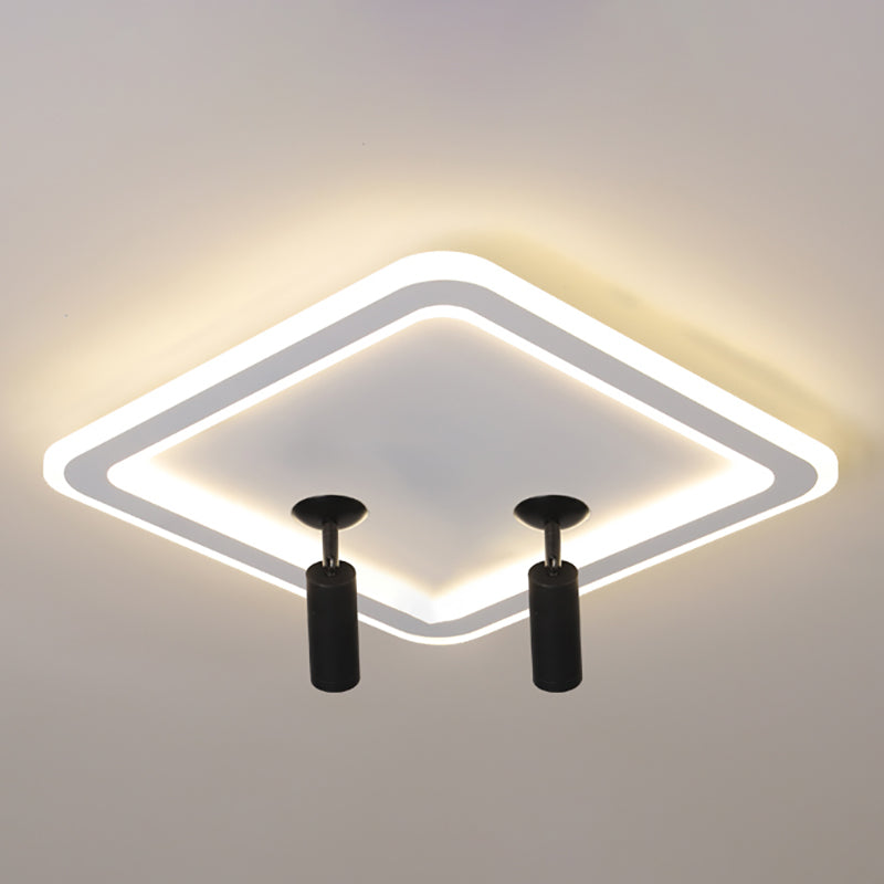 Metal Square Ceiling Lighting Nordic Style LED Ceiling Flush Mount for Living Room