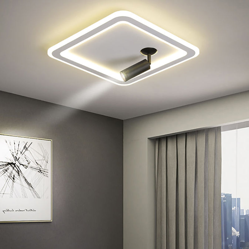 Metal Square Ceiling Lighting Nordic Style LED Ceiling Flush Mount for Living Room