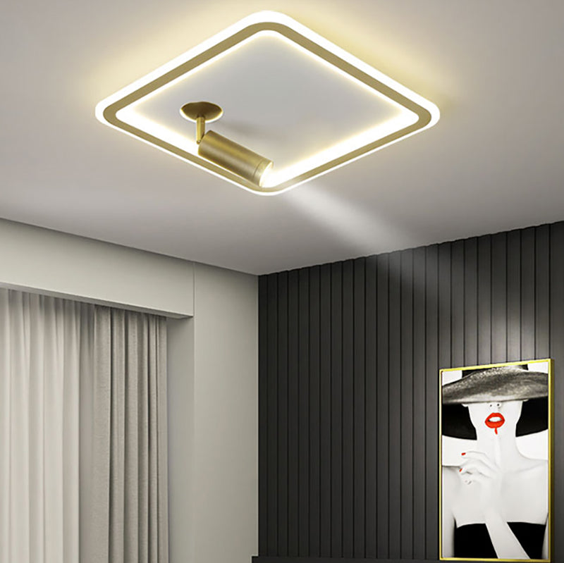 Metal Square Ceiling Lighting Nordic Style LED Ceiling Flush Mount for Living Room