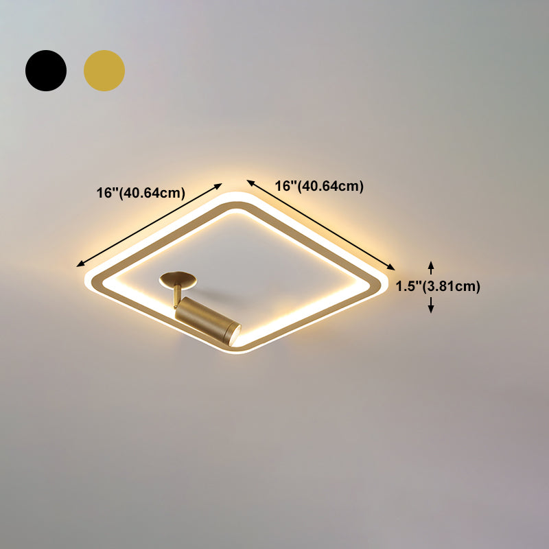 Metal Square Ceiling Lighting Nordic Style LED Ceiling Flush Mount for Living Room