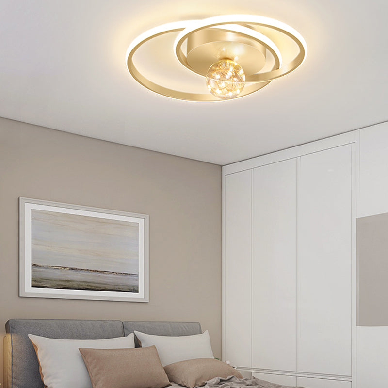 Gypsophila LED Flush Mount Light with Acrylic Shade Round Modern Ceiling Lamp