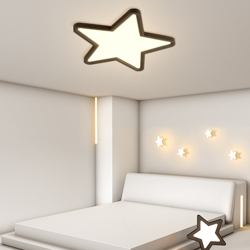 Modern Style Star Shade Ceiling Lamp Metal 1 Headed Ceiling Lighting for Living Room