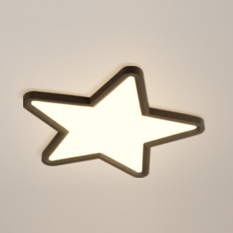 Modern Style Star Shade Ceiling Lamp Metal 1 Headed Ceiling Lighting for Living Room