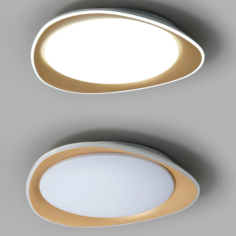 Modern Style Circular Shade Ceiling Lamp Metal 1 Headed Ceiling Lighting for Restaurant