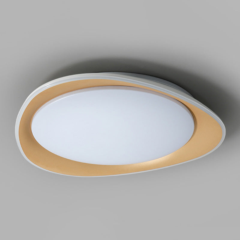 Modern Style Circular Shade Ceiling Lamp Metal 1 Headed Ceiling Lighting for Restaurant