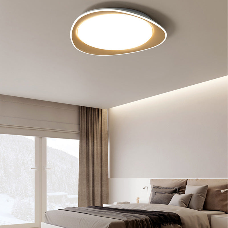 Modern Style Circular Shade Ceiling Lamp Metal 1 Headed Ceiling Lighting for Restaurant