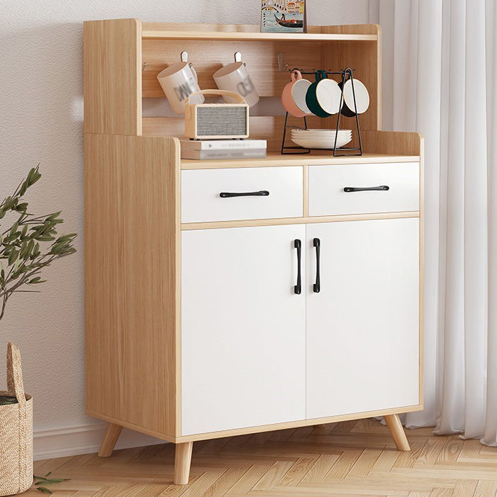 Wood Kitchen Sideboard Cabinet Modern Credenza with Drawer and Storage