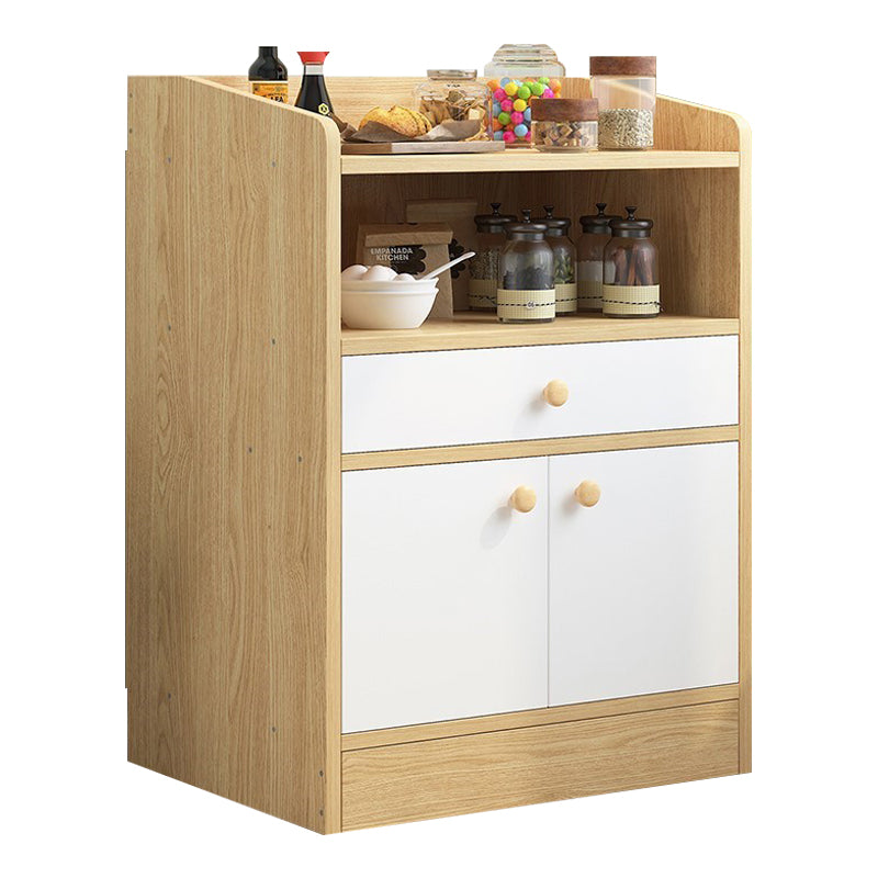 Wood Kitchen Sideboard Cabinet Modern Credenza with Drawer and Storage