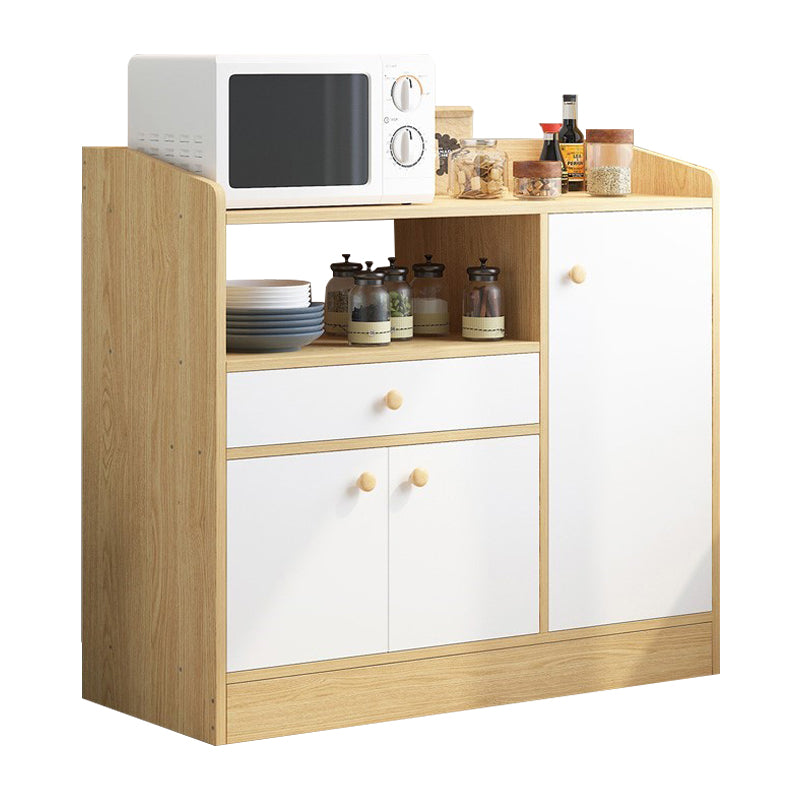 Wood Kitchen Sideboard Cabinet Modern Credenza with Drawer and Storage