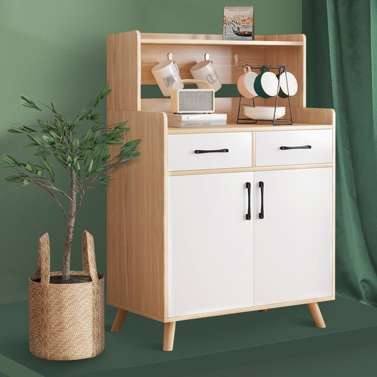 Wood Kitchen Sideboard Cabinet Modern Credenza with Drawer and Storage