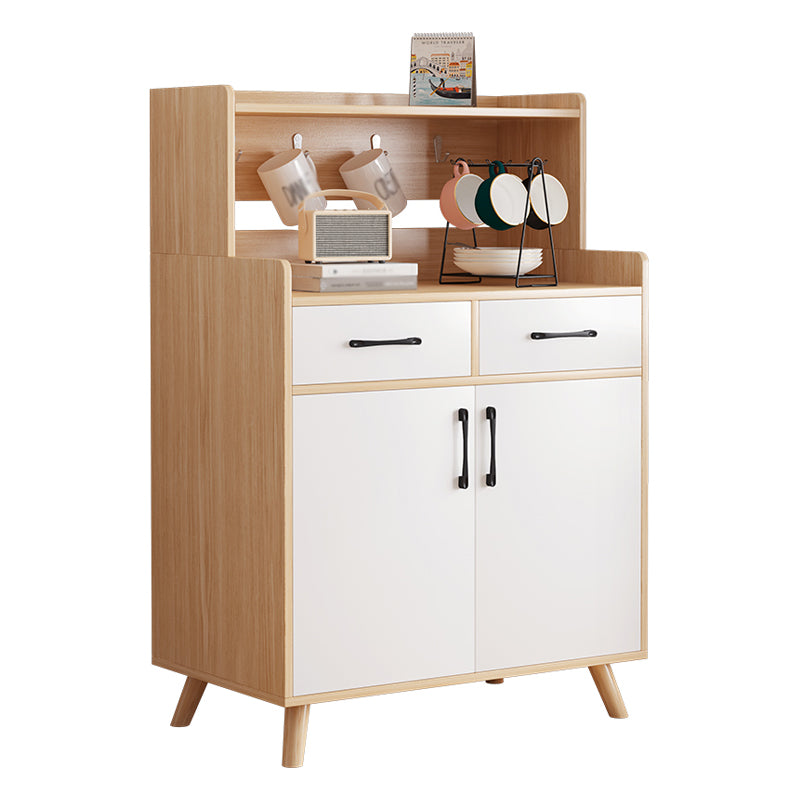 Wood Kitchen Sideboard Cabinet Modern Credenza with Drawer and Storage