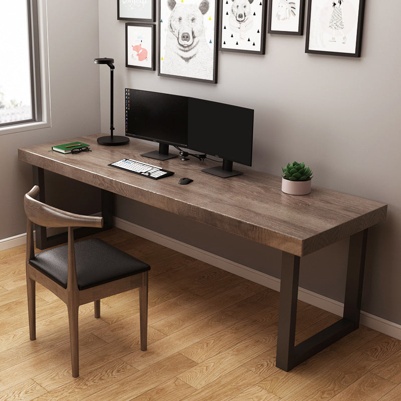 Contemporary Style Writing Desk Solid Wood Rectangular Home and Office Desk