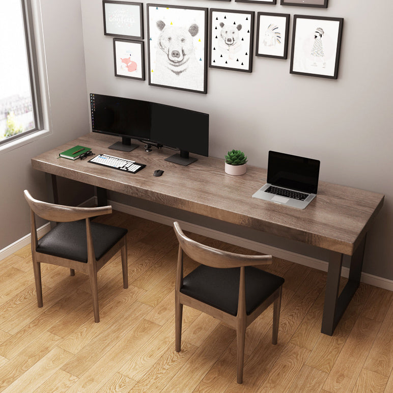 Contemporary Style Writing Desk Solid Wood Rectangular Home and Office Desk