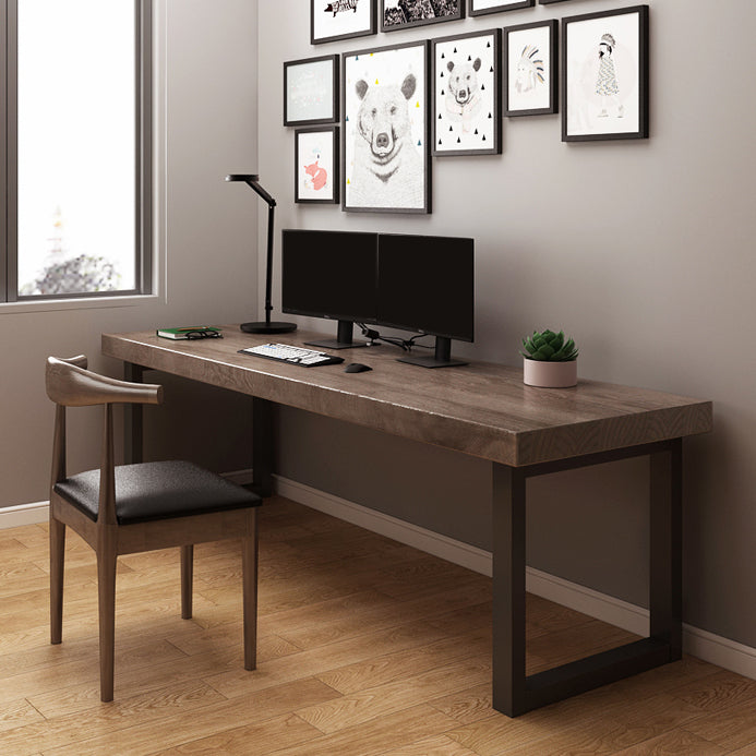 Contemporary Style Writing Desk Solid Wood Rectangular Home and Office Desk