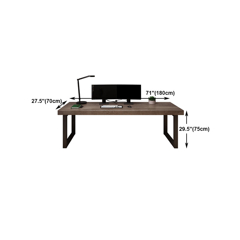 Contemporary Style Writing Desk Solid Wood Rectangular Home and Office Desk