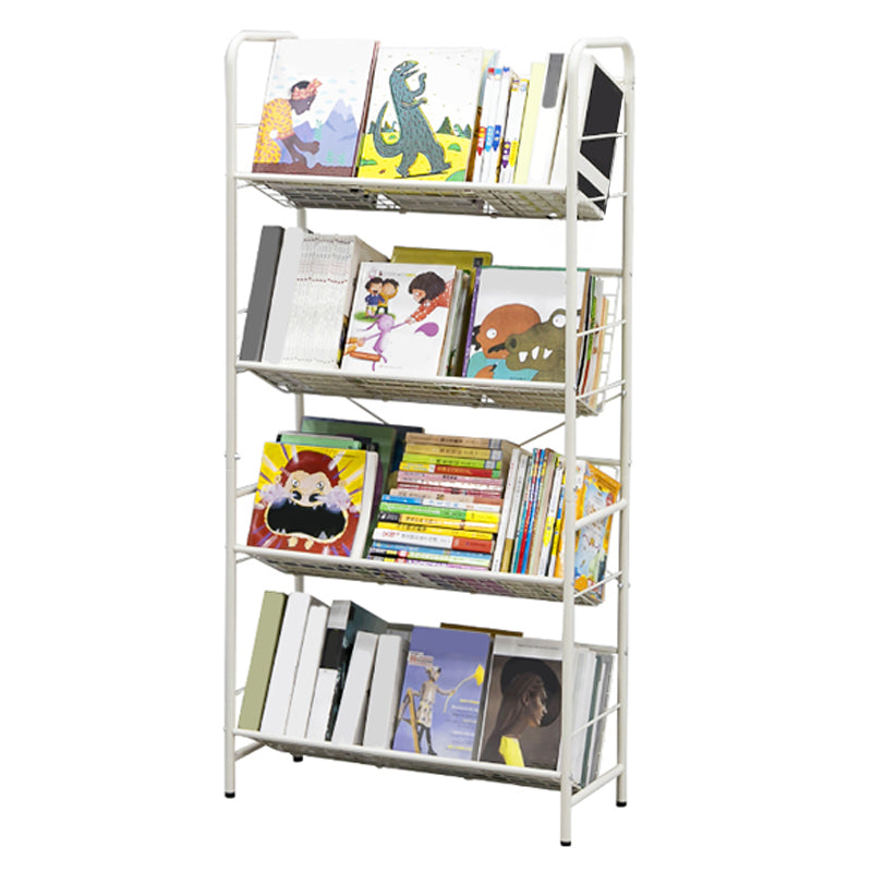 Modern Style Etagere Bookshelf Open Back Metal Bookcase for Home