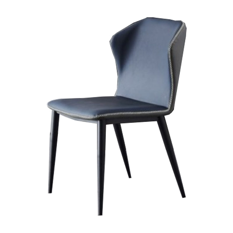 Armless Dining Chairs Modern Leather Side Chairs for Dining Room