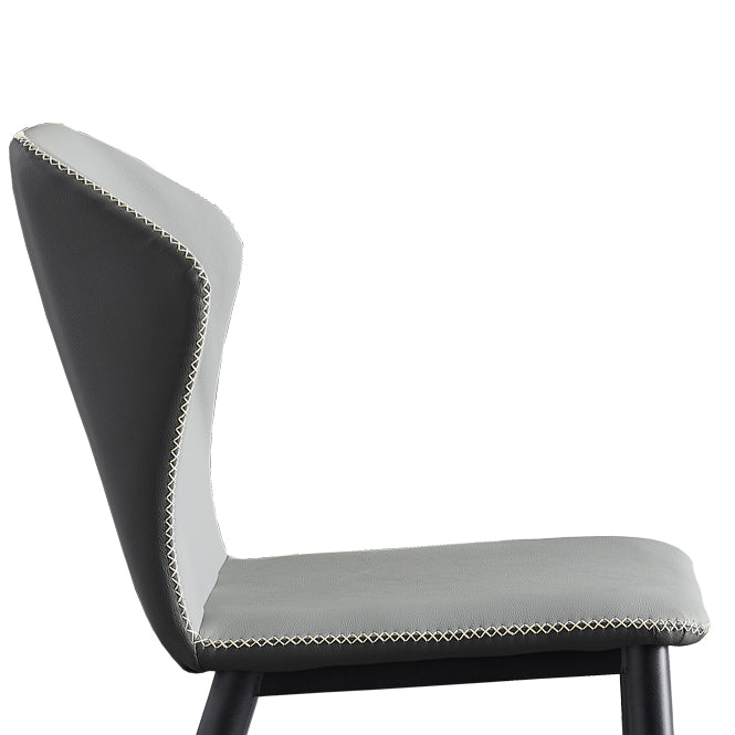 Armless Dining Chairs Modern Leather Side Chairs for Dining Room