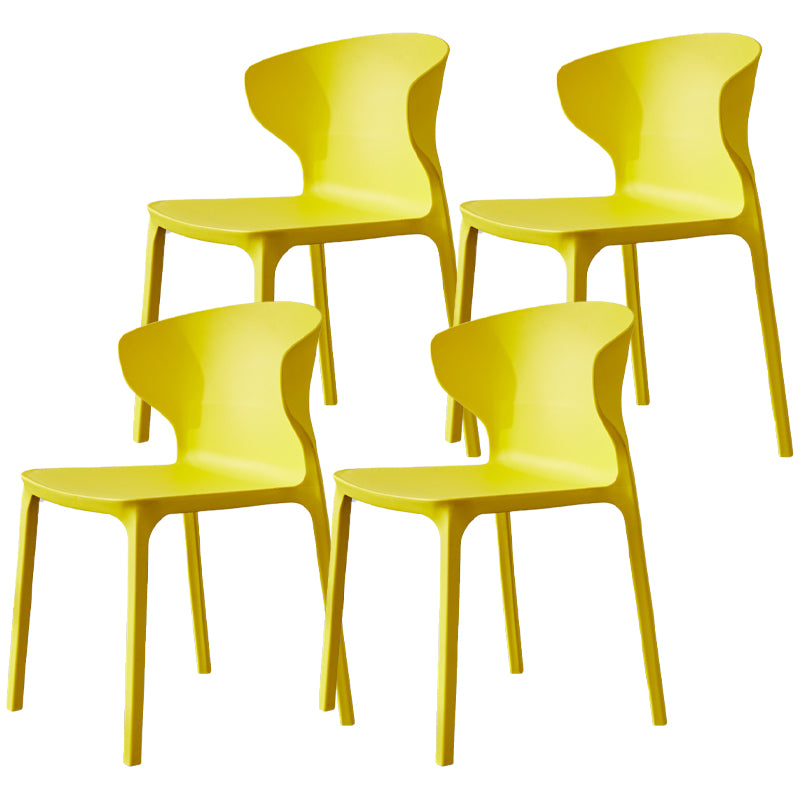 Scandinavian Plastic Side Chair Wingback Dining Kitchen Room Chair