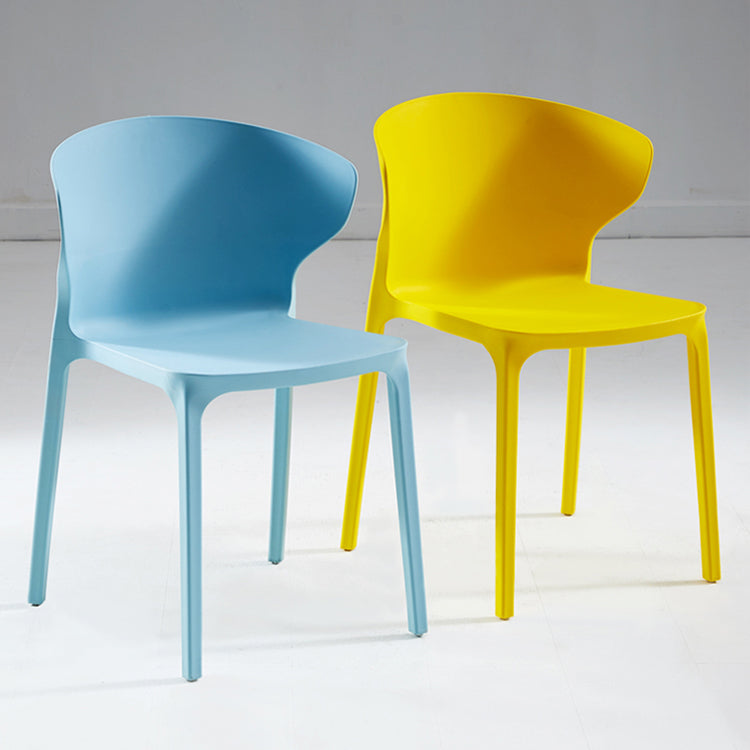 Scandinavian Plastic Side Chair Wingback Dining Kitchen Room Chair