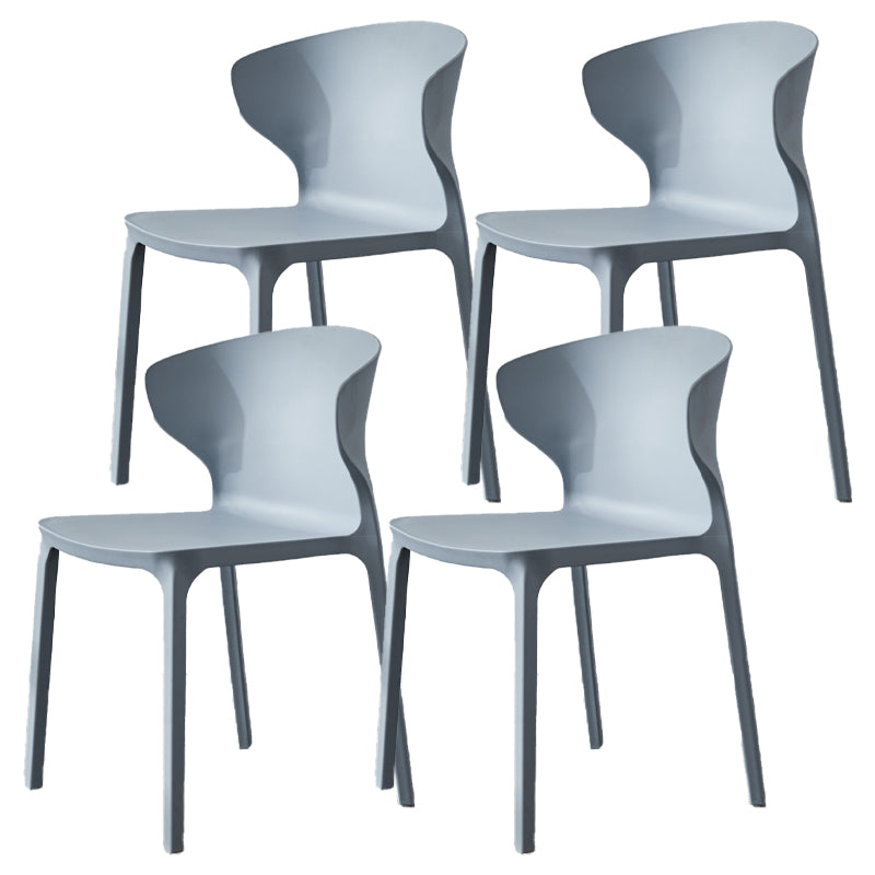 Scandinavian Plastic Side Chair Wingback Dining Kitchen Room Chair