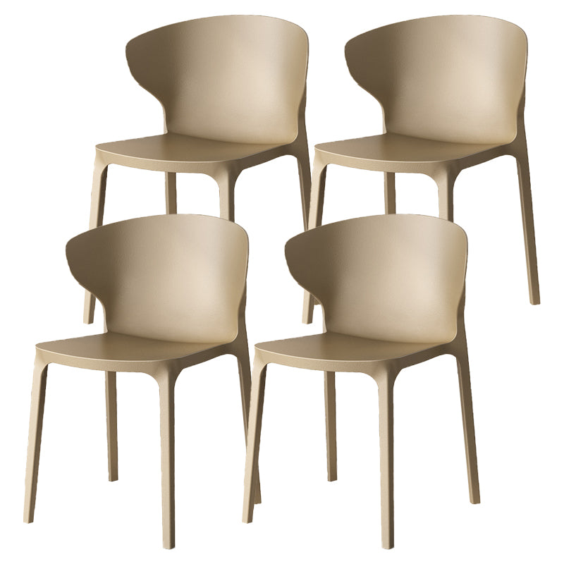 Scandinavian Plastic Side Chair Wingback Dining Kitchen Room Chair