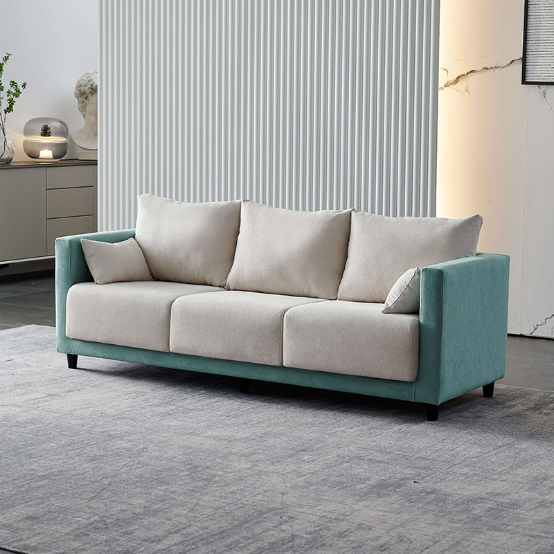 29.53" H Square Arm Sofa with Loose Back Slipcovered Sofa for Living Room