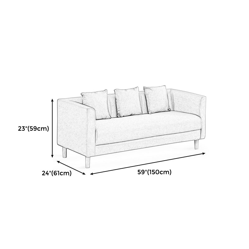 23.23" H Linen Square Arm Sofa with Tight Back Sofa for Living Room, Apartment