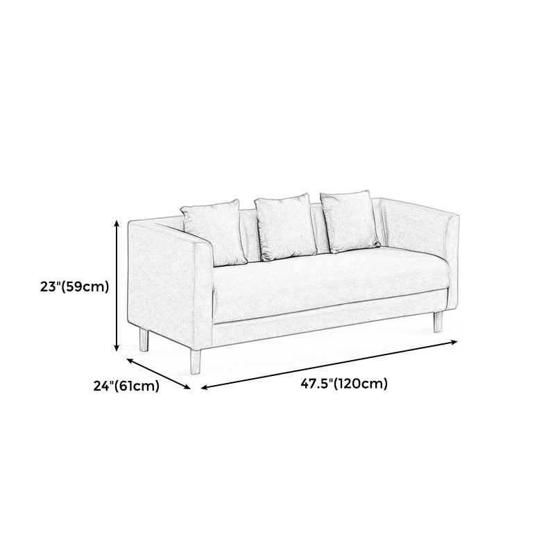 23.23" H Linen Square Arm Sofa with Tight Back Sofa for Living Room, Apartment