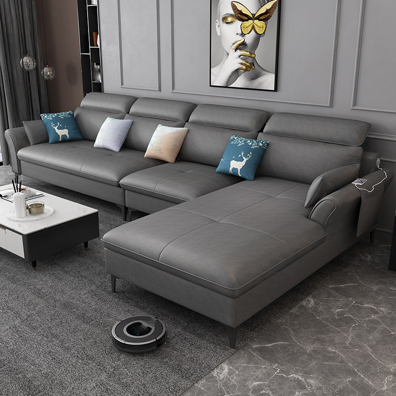 Modern Modular Sectional with Storage and USB for Four People