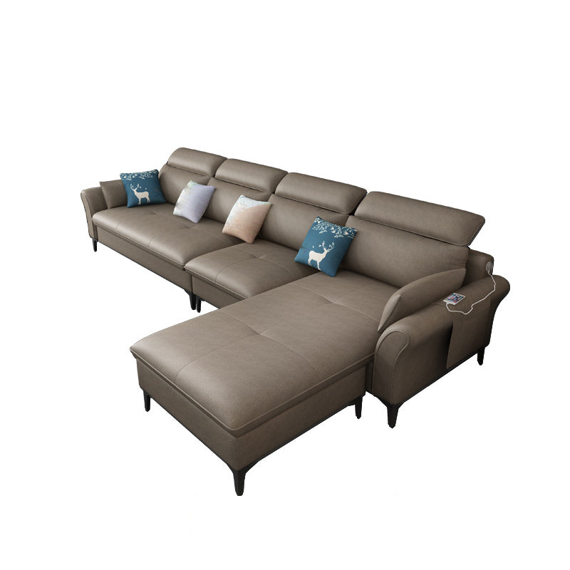 Modern Modular Sectional with Storage and USB for Four People