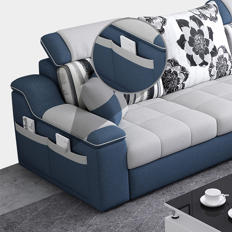 Casual Pillow Top Arm Sectionals 82.68"D x 57.09"W x 35.43"H Cushions Sofa with Storage