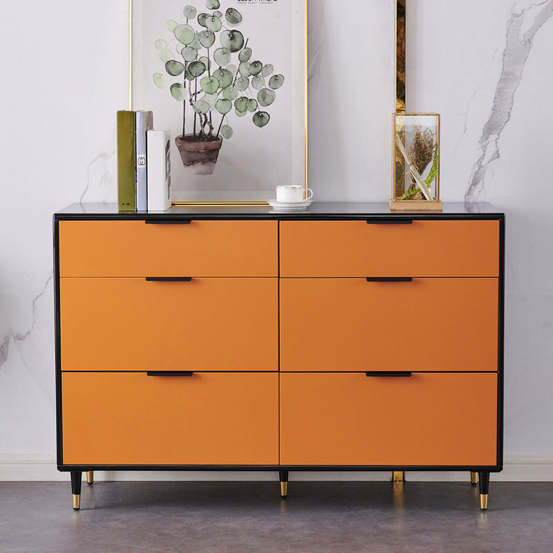 Modern Wood Credenza Simple Buffet Table with Drawer for Living Room