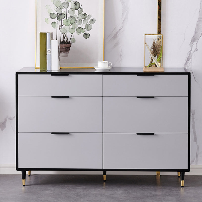 Modern Wood Credenza Simple Buffet Table with Drawer for Living Room